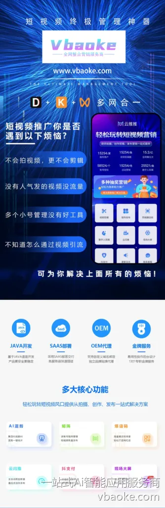 图片[2]-短视频终极管理神器—2024新版短视频矩阵代运营系统-一站式Ai智能应用服务商