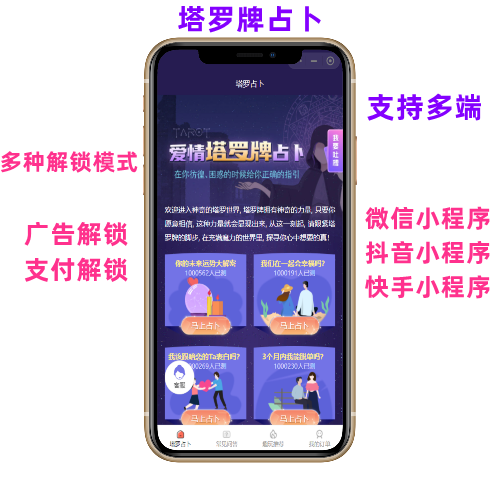 塔罗牌占卜小程序-一站式AI智能营销获客