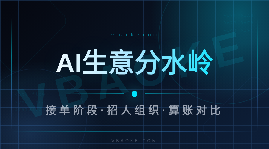 一个人能做多大的AI生意:从接单到招人分水岭-一站式AI智能营销获客